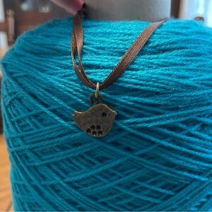 Bronze Metal Bird Necklace Charm